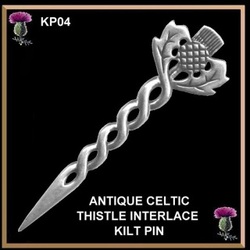 Scottish Lapel Pin Oban Thistle Tie Tack 14K Gold