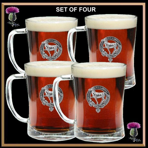 Free Shipping & Personalized Engraving Henderson Scottish Clan Crest 25oz Beer Stein 
